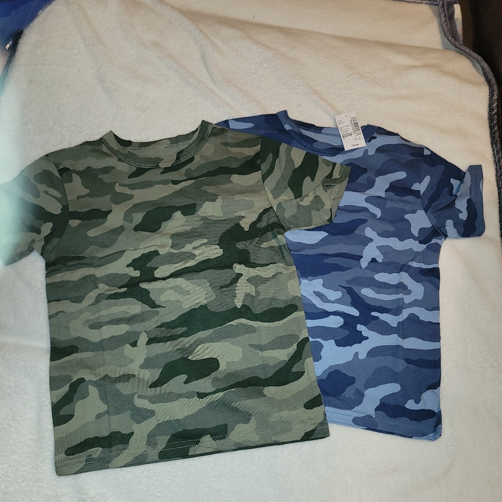 2 camo boys shirts